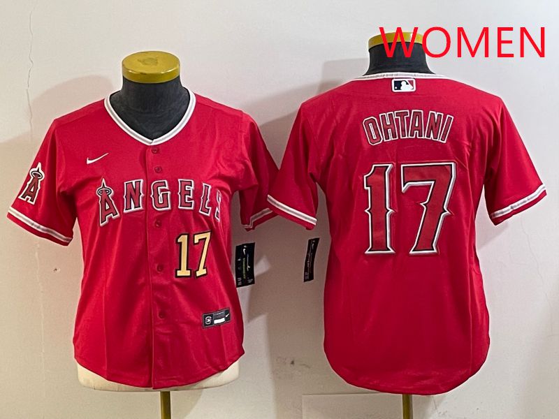 Women Los Angeles Angels #17 Ohtani Red Nike Game 2025 MLB Jersey style 2->women mlb jersey->Women Jersey